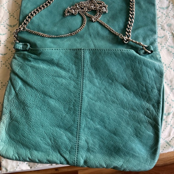 💙 Zadig & Voltaire Woven Leather Shoulder Bag – Teal 💙 - Picture 9 of 11